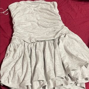 Garage Strapless Light Gray Dress
